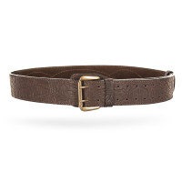 354 Офицерский элитный ремень ХСН 50 мм кожа/велюр Коричневый